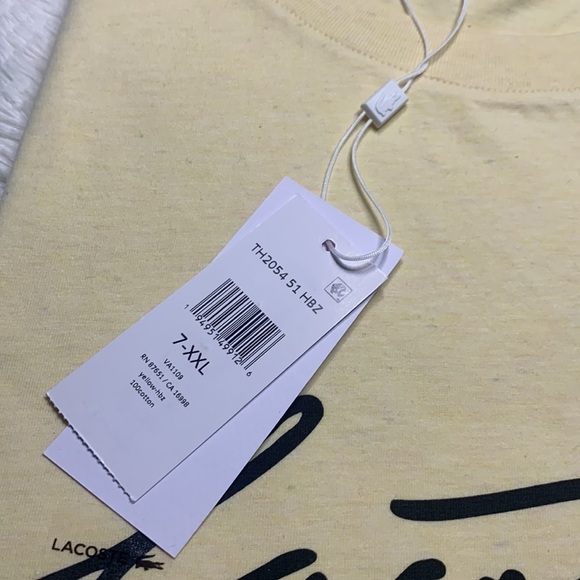 NWT Lacoste Men's Big Fit Signature Print T-Shirt - Picture 3 of 3
